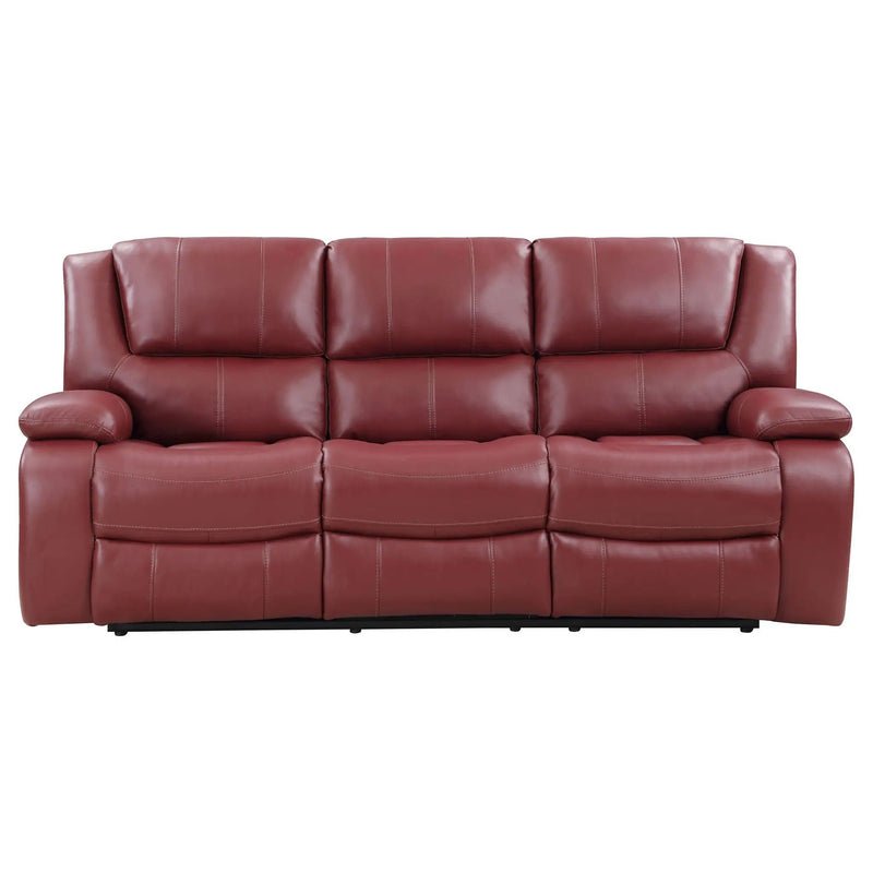 Camila 2-piece Upholstered Reclining Sofa Set Red by Unique Piece Furniture