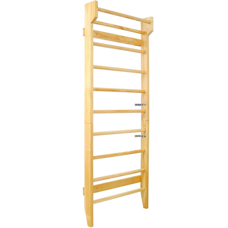 Gymnastics Stall Bar Multi Use Swedish Ladder For Home Gym And Physical Therapy - Natural by HouseOfZazla