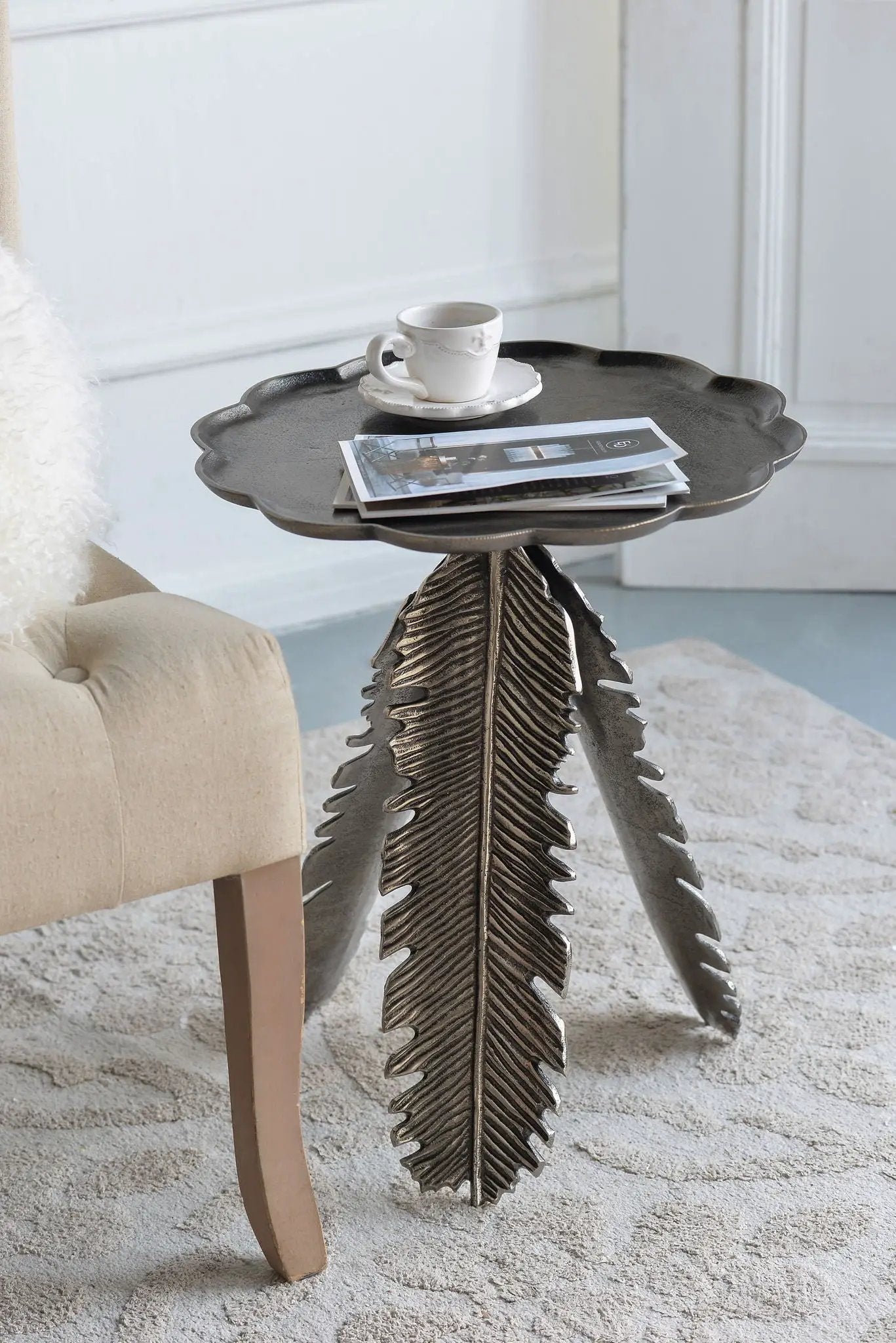 Leaf Side Table - Silver by HouseOfZazla
