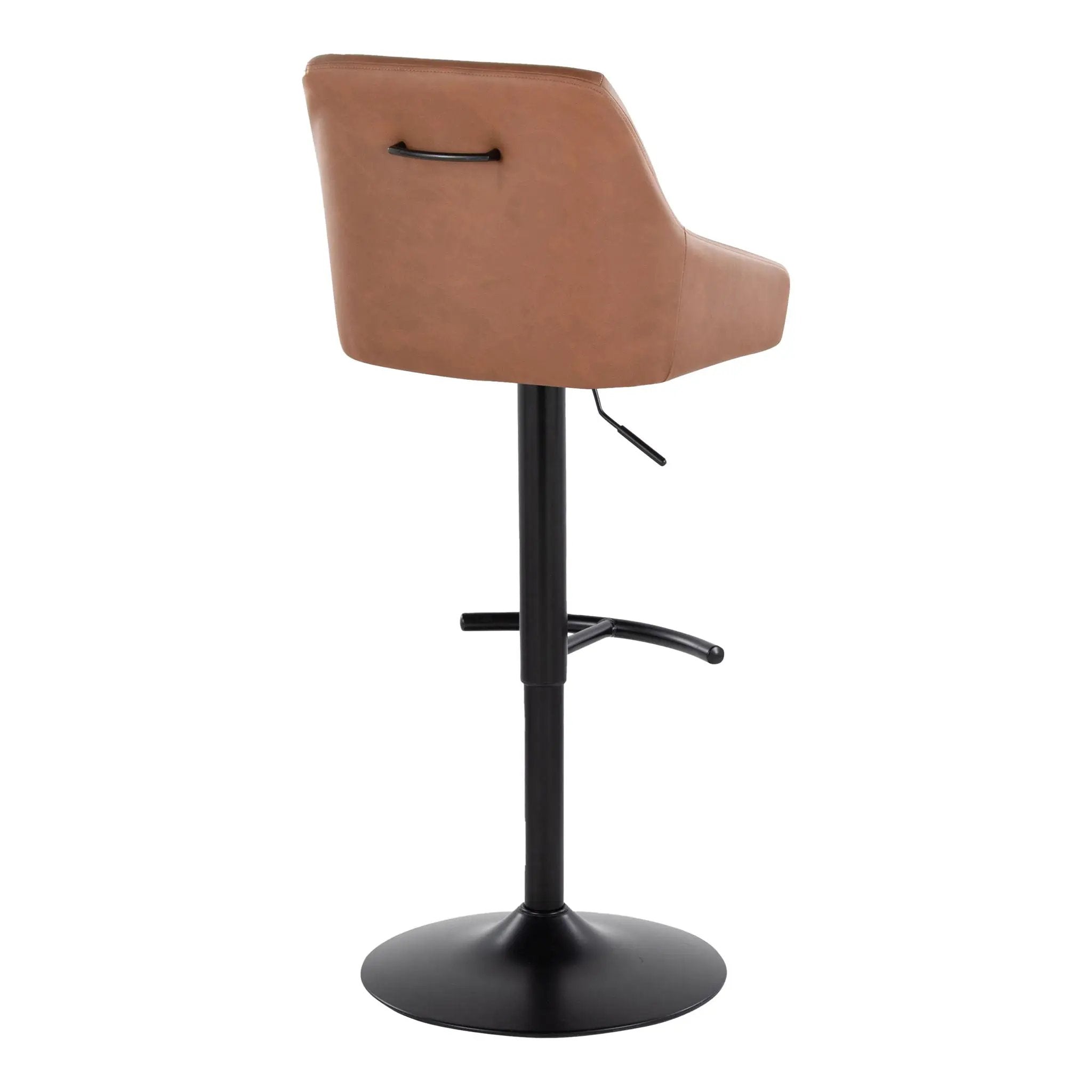 Hannah - Transitional Adjustable Barstool With Swivel With Rounded T Footrest (Set of 2) by Unique Piece Furniture