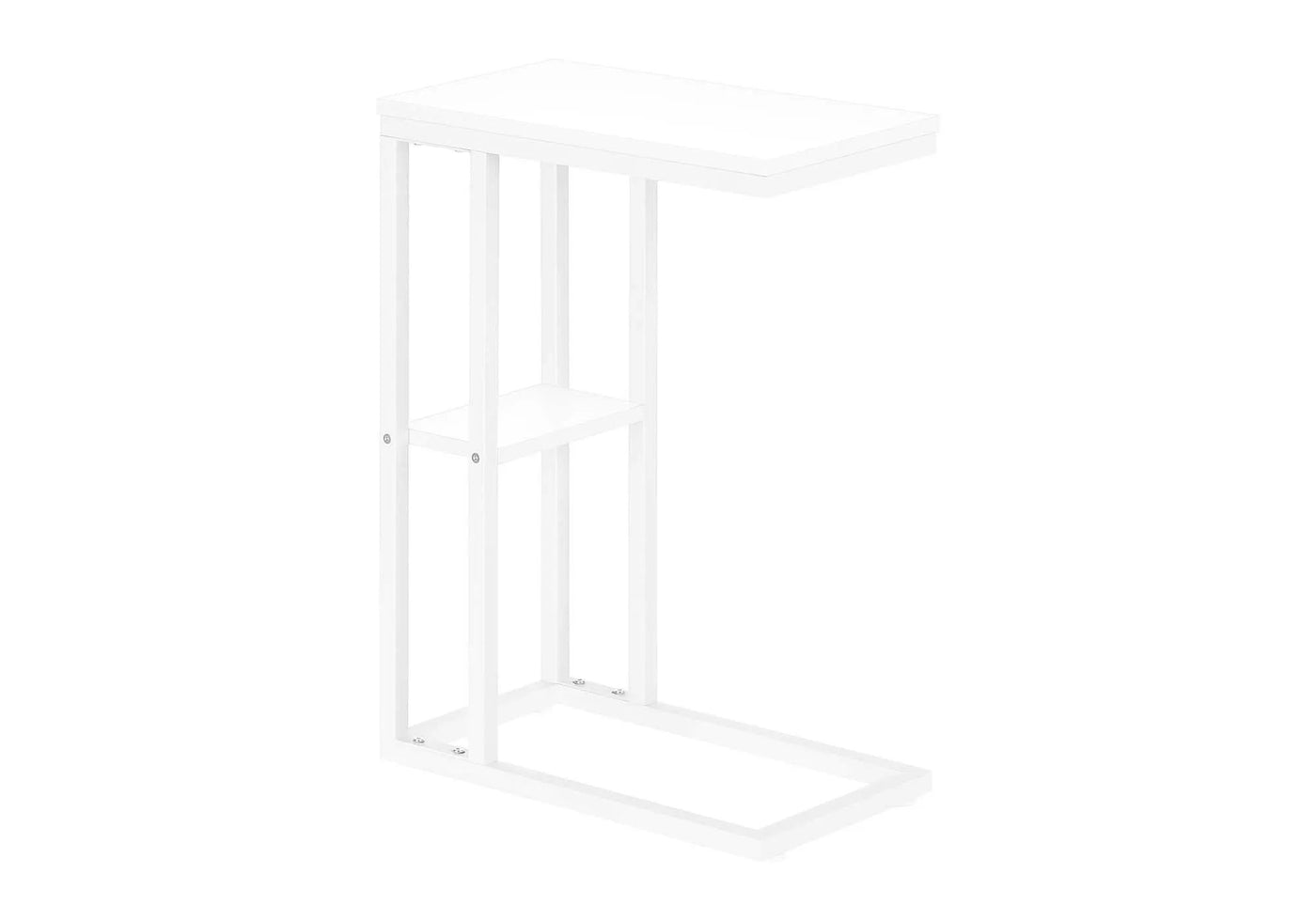 Accent Table, C - Shaped, Marble Look Contemporary & Modern Convenient Design by Unique Piece Furniture