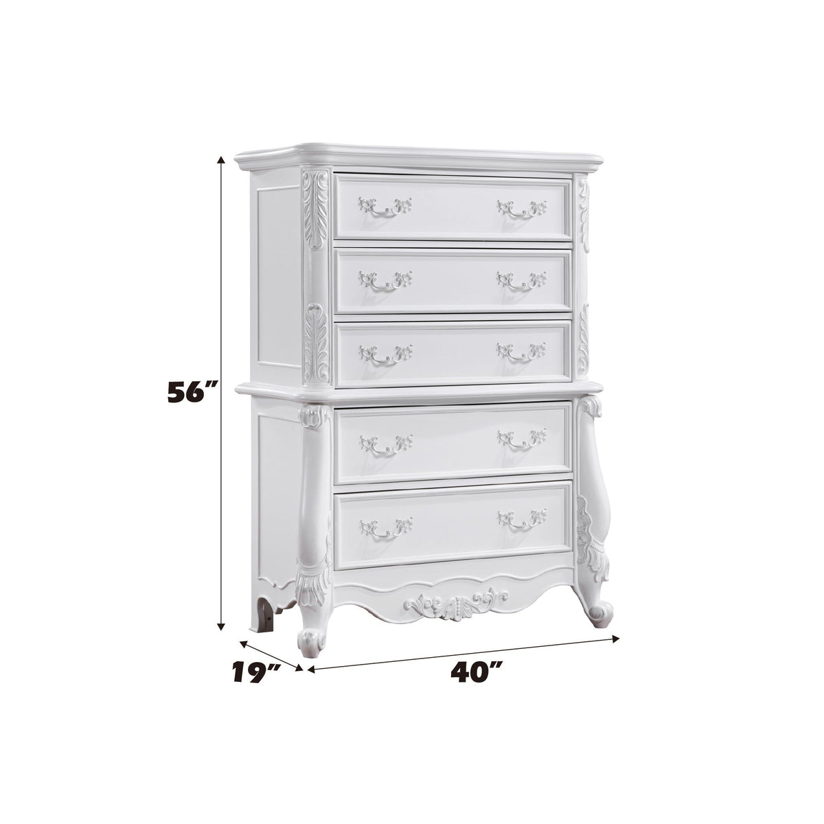 Latisha White Accent Chest with Storage Drawers - White, photo 4 of 4