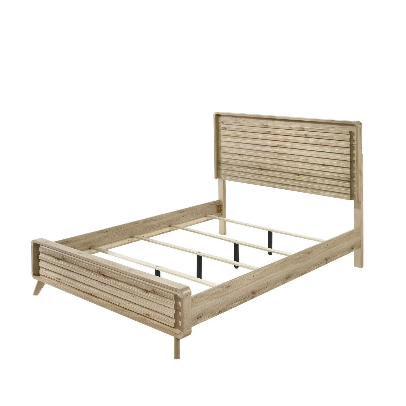Panel Bed With Slatted Headboard And Footboard by HouseOfZazla