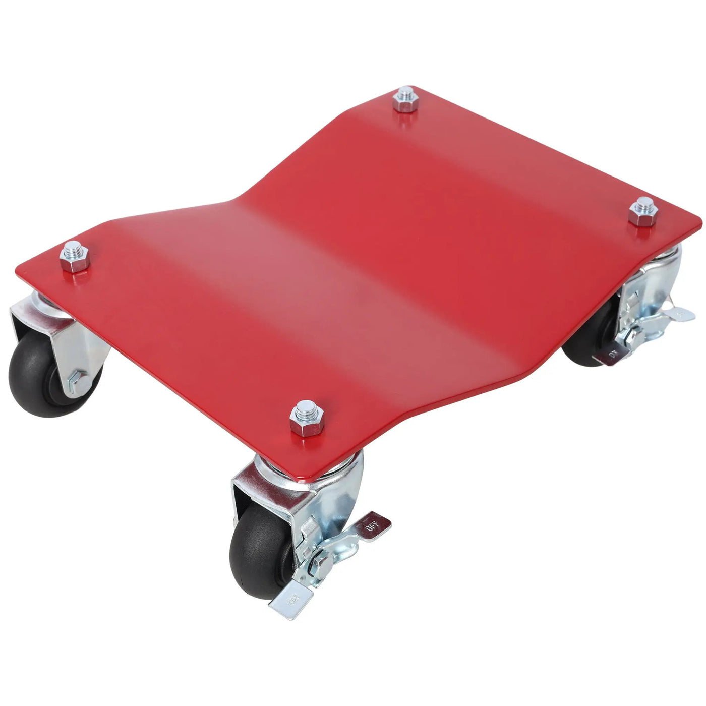 Heavy Duty Steel Vehicle Dollies with Brakes, 2500Lbs Capacity by HouseOfZazla