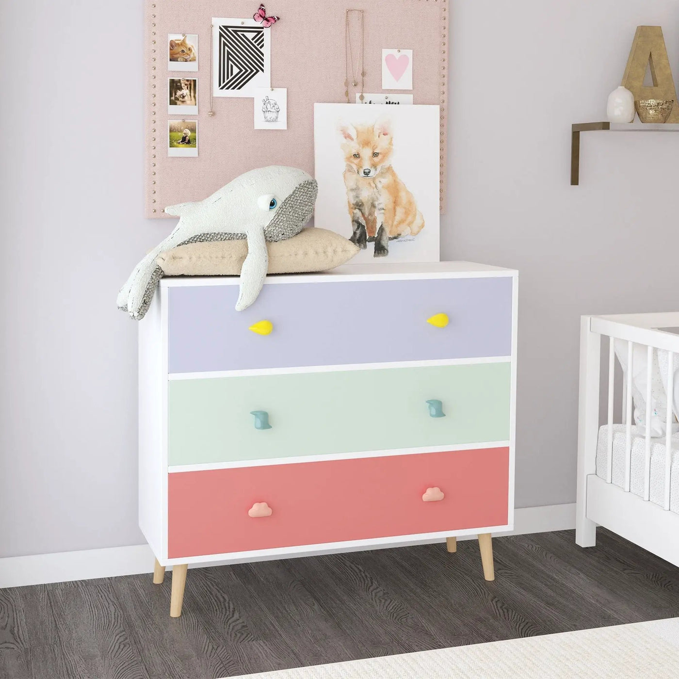 3 Drawer Dresser Storage Cabinet With Anti-Tip Safety by HouseOfZazla