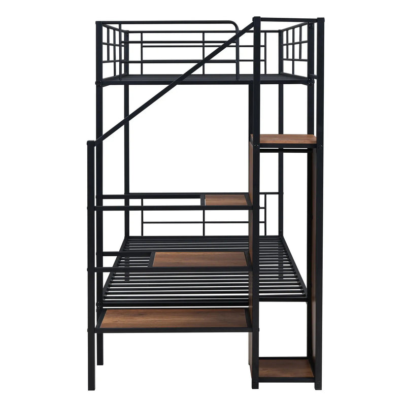 Bunk Bed With Lateral Storage Ladder And Wardrobe by Unique Piece Furniture