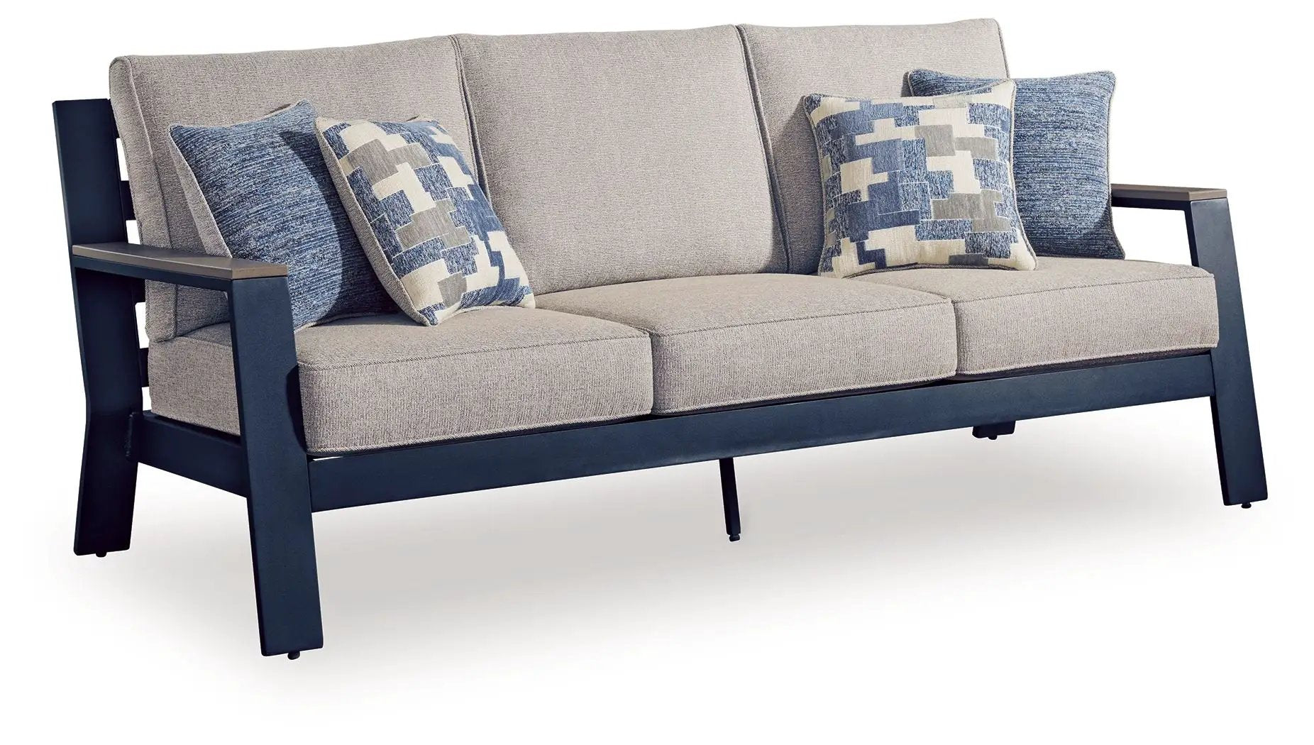 East Beach - Sofa With Cushion - Blue by Unique Piece Furniture