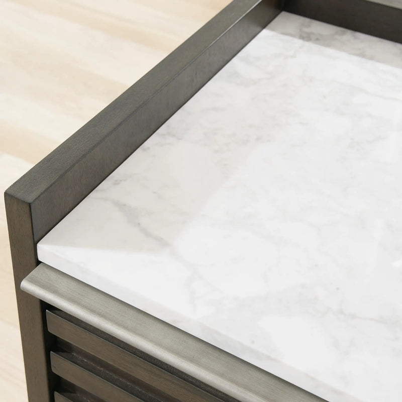 Arkenton - Two Drawer Night Stand - Grayish Brown / White by Unique Piece Furniture