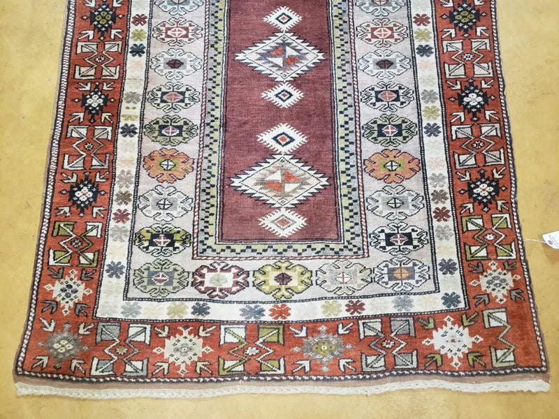 4x8 Turkish Rug - Turkish Oriental Carpet - Tribal Rug - Talesh Rug - Hand Knotted Wool Area Rug 4' 4" x 7' 6" Bedroom Rug Vintage by Jewel Rugs