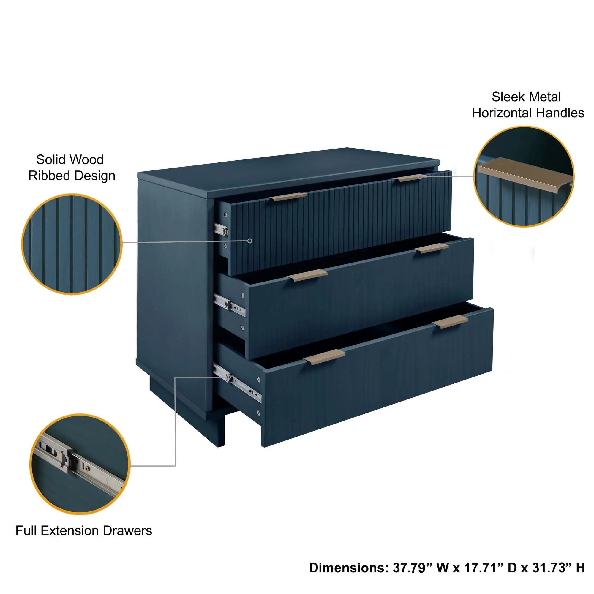 Granville - Dresser With 3 Drawers by HouseOfZazla