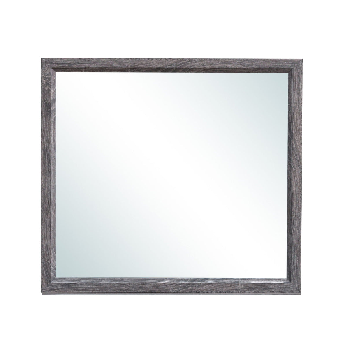 Mirage Mirror with Wood Trim - Dark Gray or White