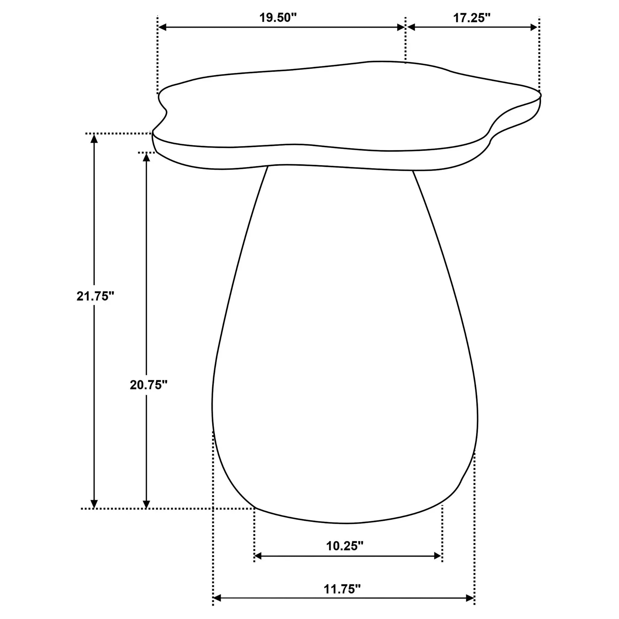 Perth 20-inch Side Table with Cloud-Shaped Top Off White by Unique Piece Furniture