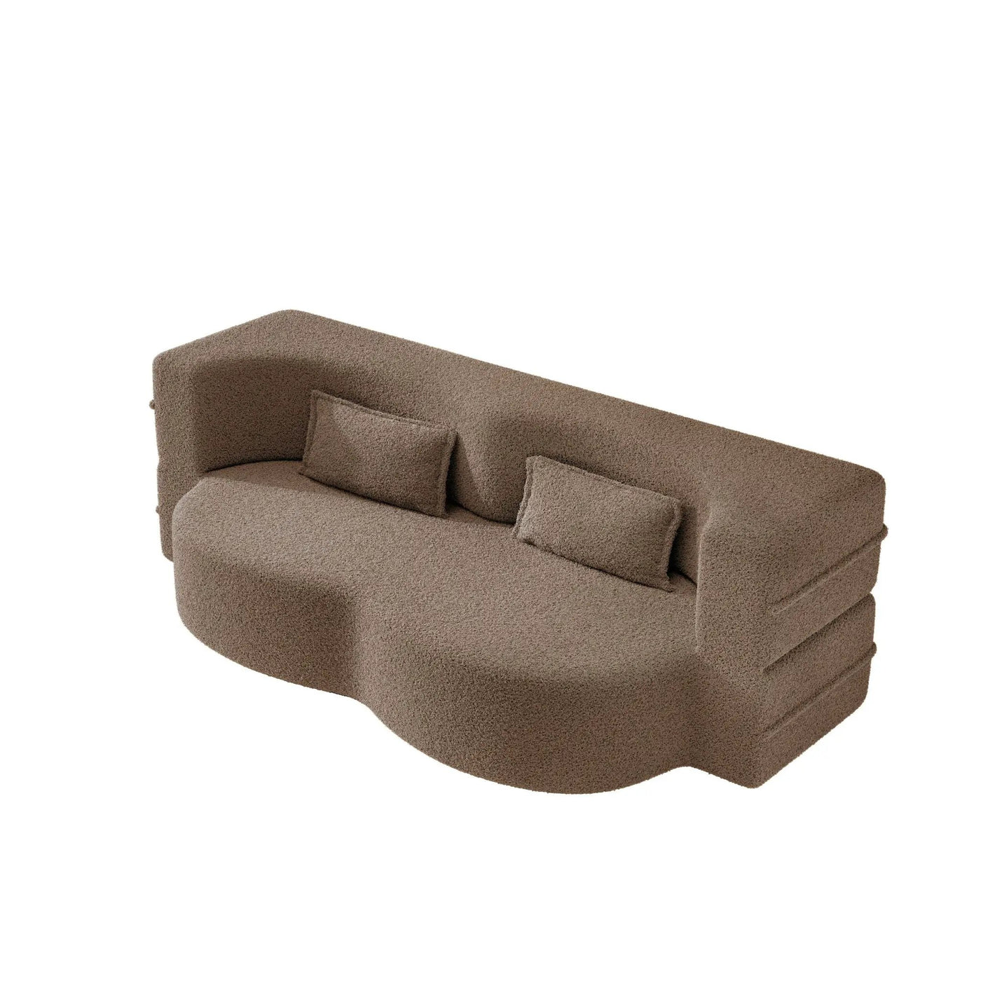 Modern Floor Sleeper Sofa Bed With 2 Pillows, Convertible Twin Size Folding Mattress For Living Room by HouseOfZazla