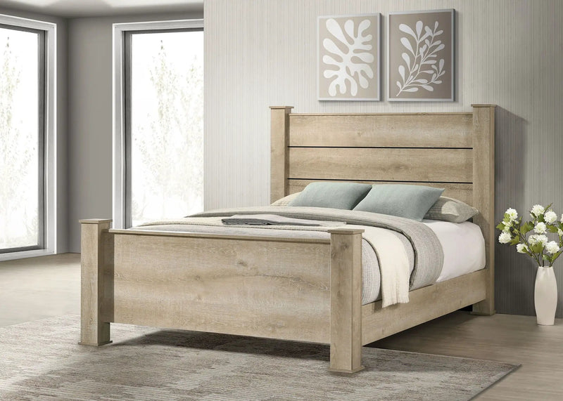 Oakglen 55-inch California King Panel Bed Weathered Oak by Unique Piece Furniture