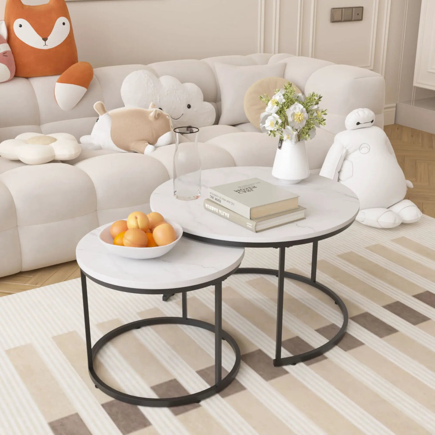 Round Nesting Coffee Table (Set of 2) by HouseOfZazla