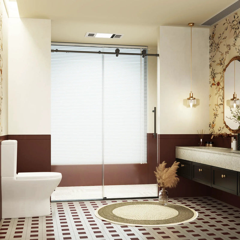 Frameless Single Sliding Soft Close Shower Doors, 5/16" Sgcc Tempered Glass by HouseOfZazla