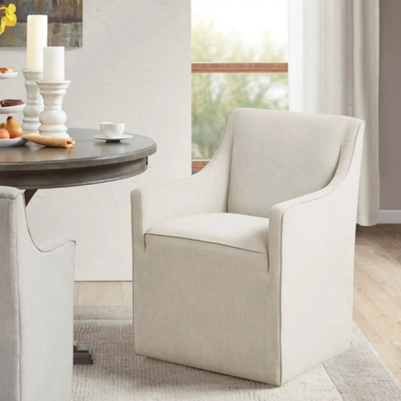 Traditional Skirted Dining Arm Chair by HouseOfZazla