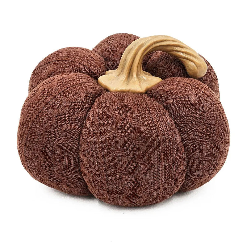 Pumpkin Ornament Decor For Holiday Harvest Festival Fall Festival & Thanksgiving (Set of 2) - Dark Brown by Unique Piece Furniture