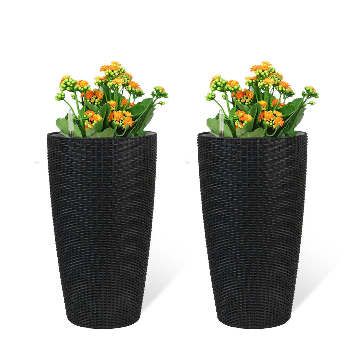 Tall Planters Set With Water Level Monitor And Auto Watering by HouseOfZazla