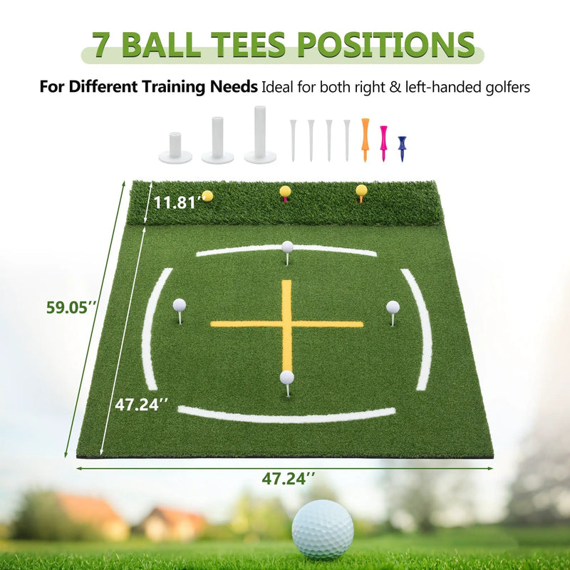 5'x4' Golf Hitting Mat with Cross Stance Guide by HouseOfZazla
