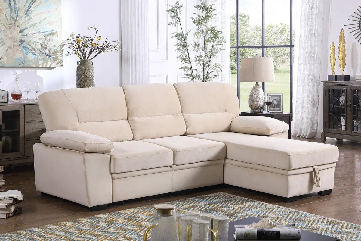 Kipling - Reversible Sleeper Sectional Sofa Chaise by Unique Piece Furniture