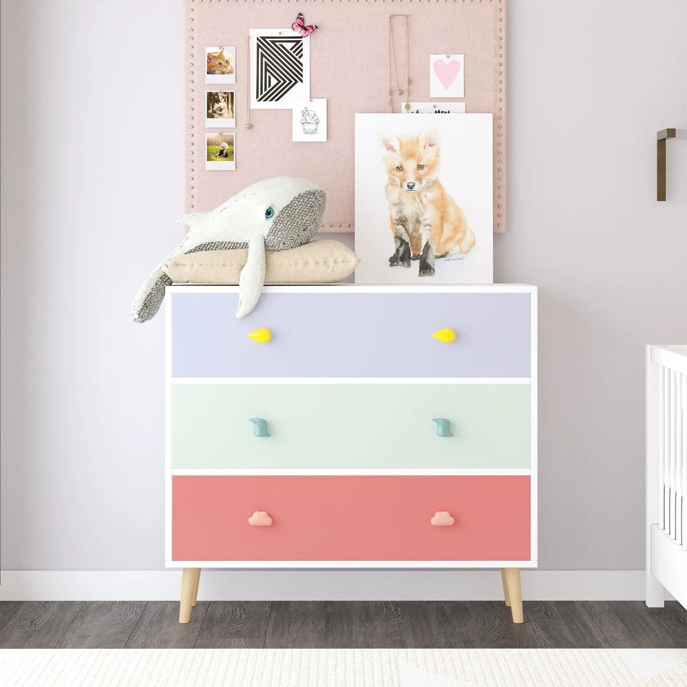 3 Drawer Dresser Storage Cabinet With Anti-Tip Safety by HouseOfZazla