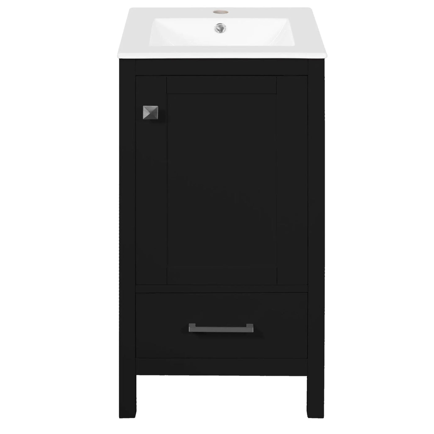 Bathroom Vanity With Ceramic Sink, Soft Close Drawers, Door Organizer, Divider Drawer, Adjustable Foot Pads by Unique Piece Furniture
