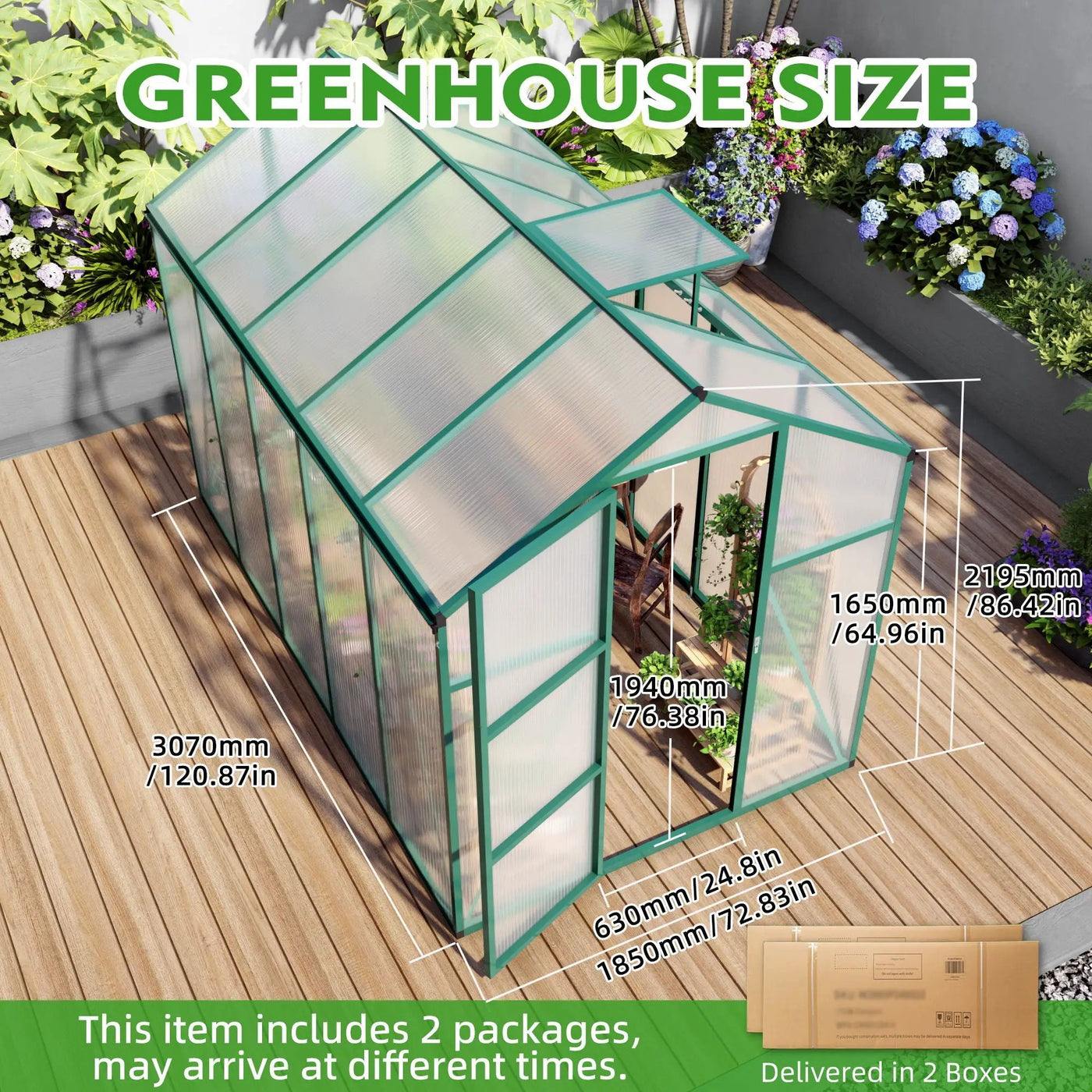 Polycarbonate Walk-In house, Raised Base For Outdoor In All Season by HouseOfZazla