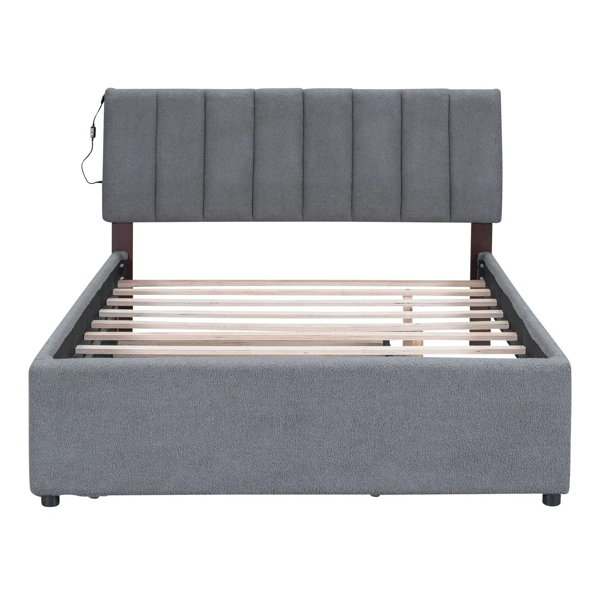 Upholstered Platform Bed With Trundle by HouseOfZazla