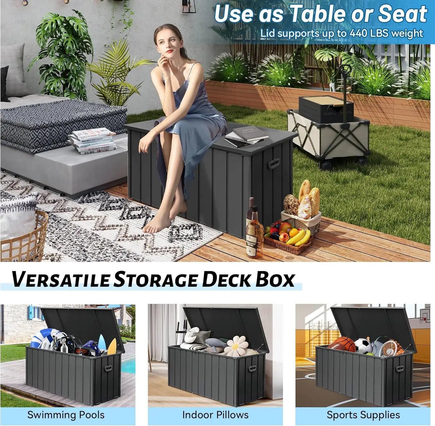 190 Gallon Metal Deck Box by HouseOfZazla
