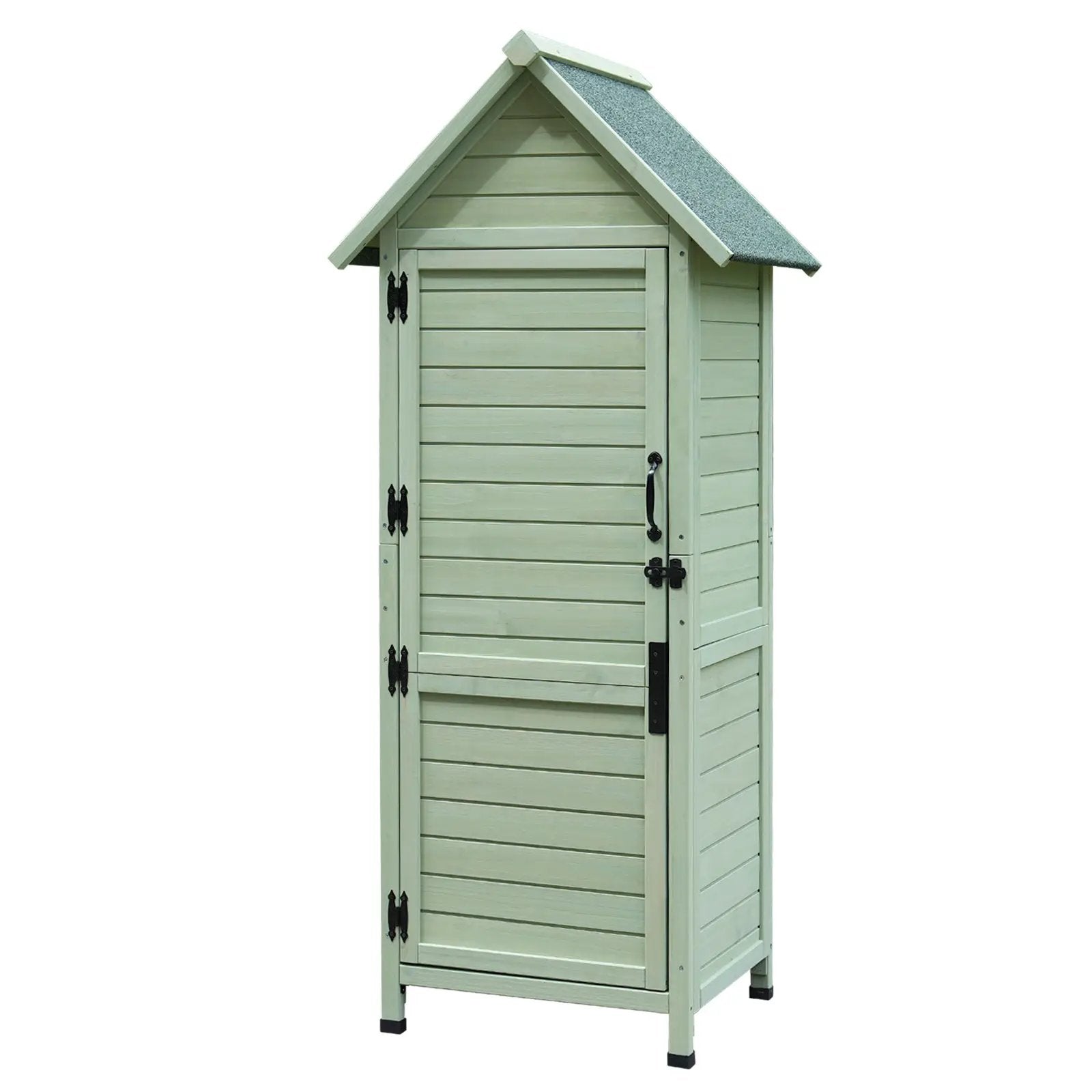 Outdoor Wooden Storage Shed with Lockable Door by HouseOfZazla
