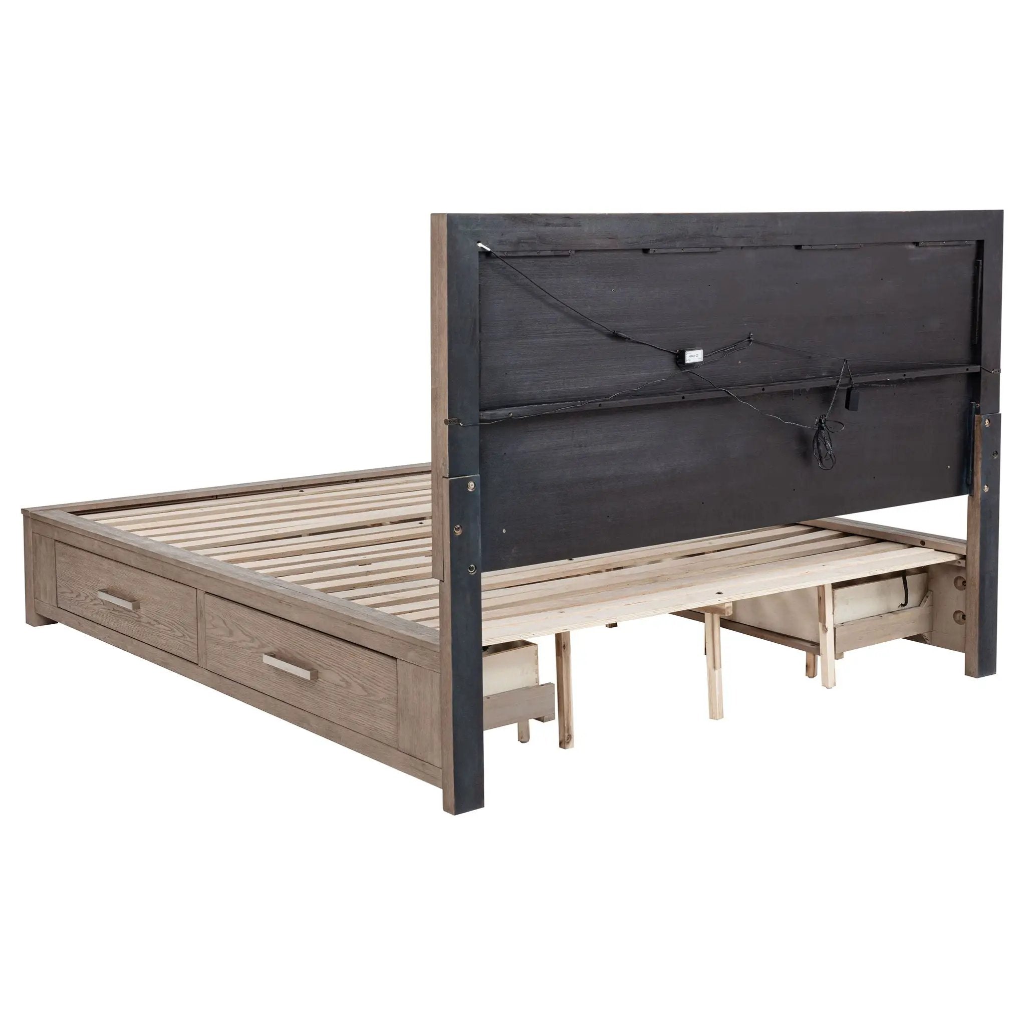 Kenora 56-inch California King LED Storage Bed Barley Brown by Unique Piece Furniture