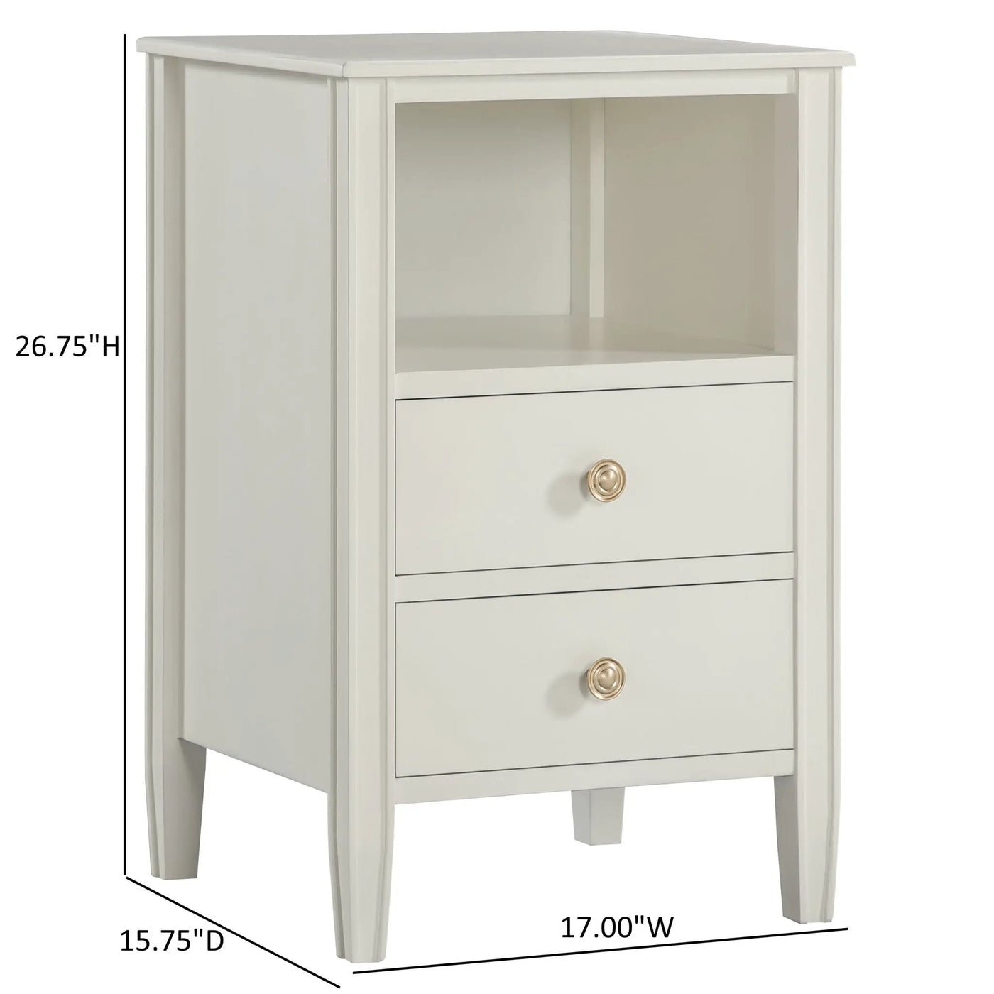 Winston - 2 Drawer Storage Nightstand by HouseOfZazla