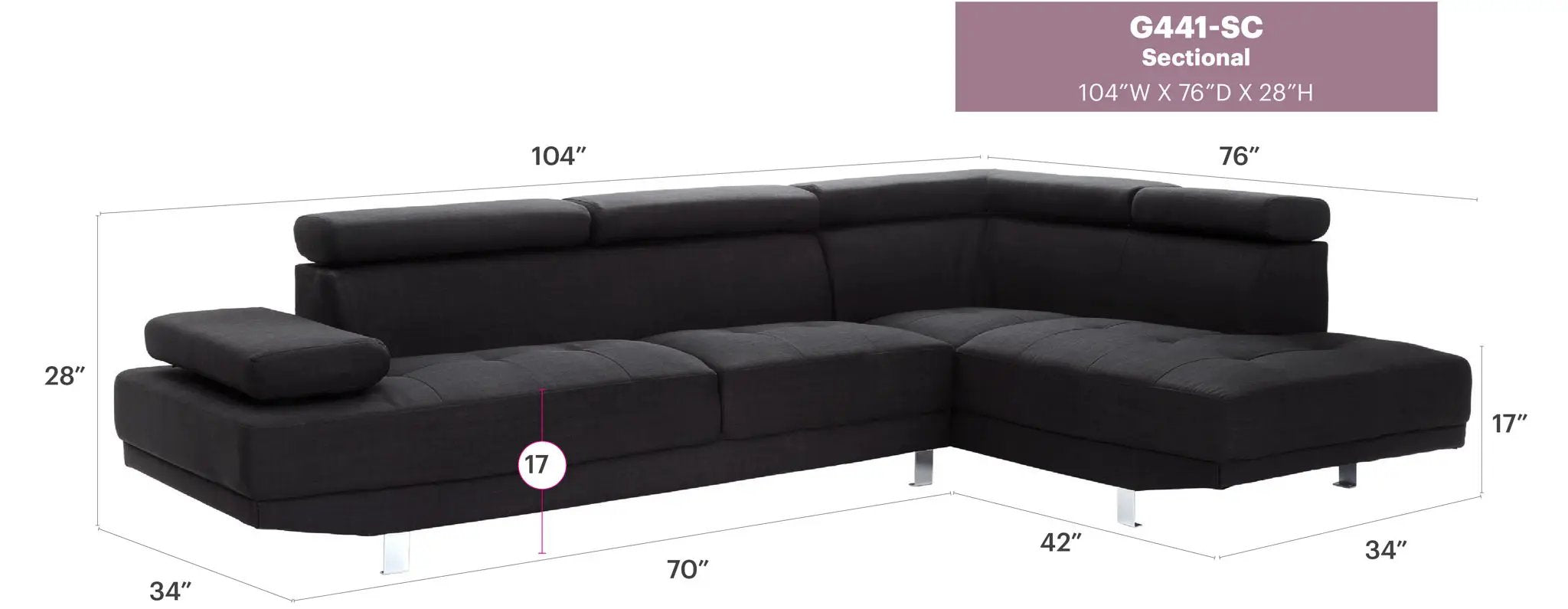 Riveredge - Comfort Sectional by Unique Piece Furniture