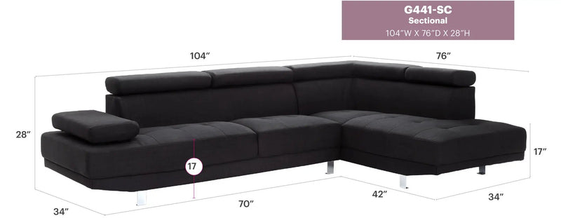 Riveredge - Comfort Sectional by Unique Piece Furniture
