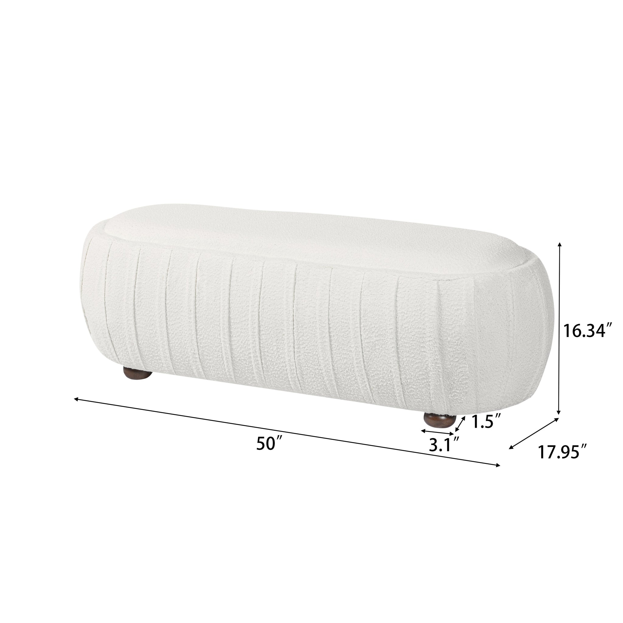 Upholstered Ottoman, Oval Shape by HouseOfZazla