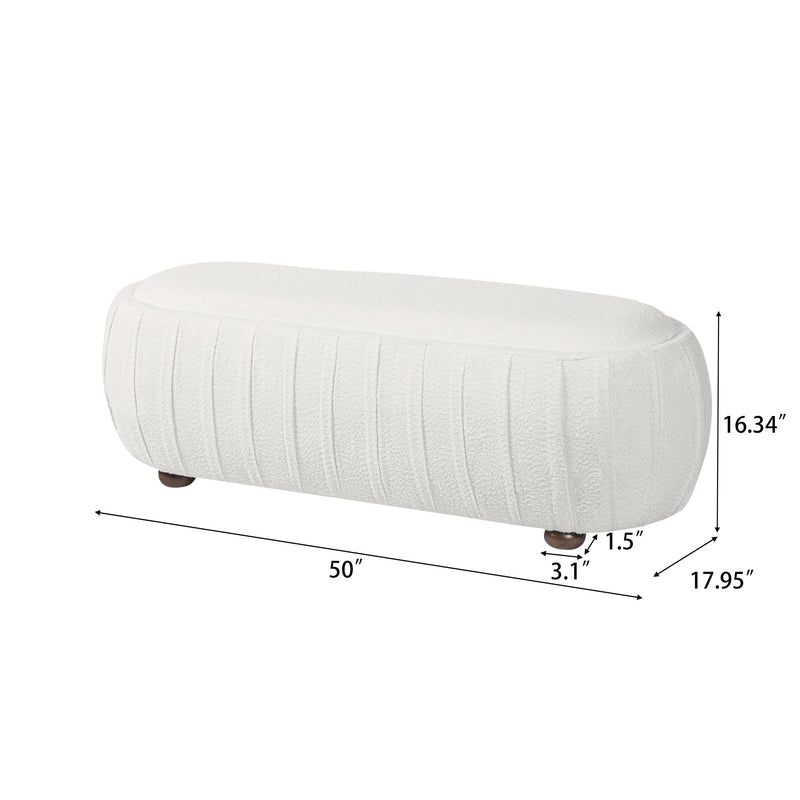Upholstered Ottoman, Oval Shape by HouseOfZazla