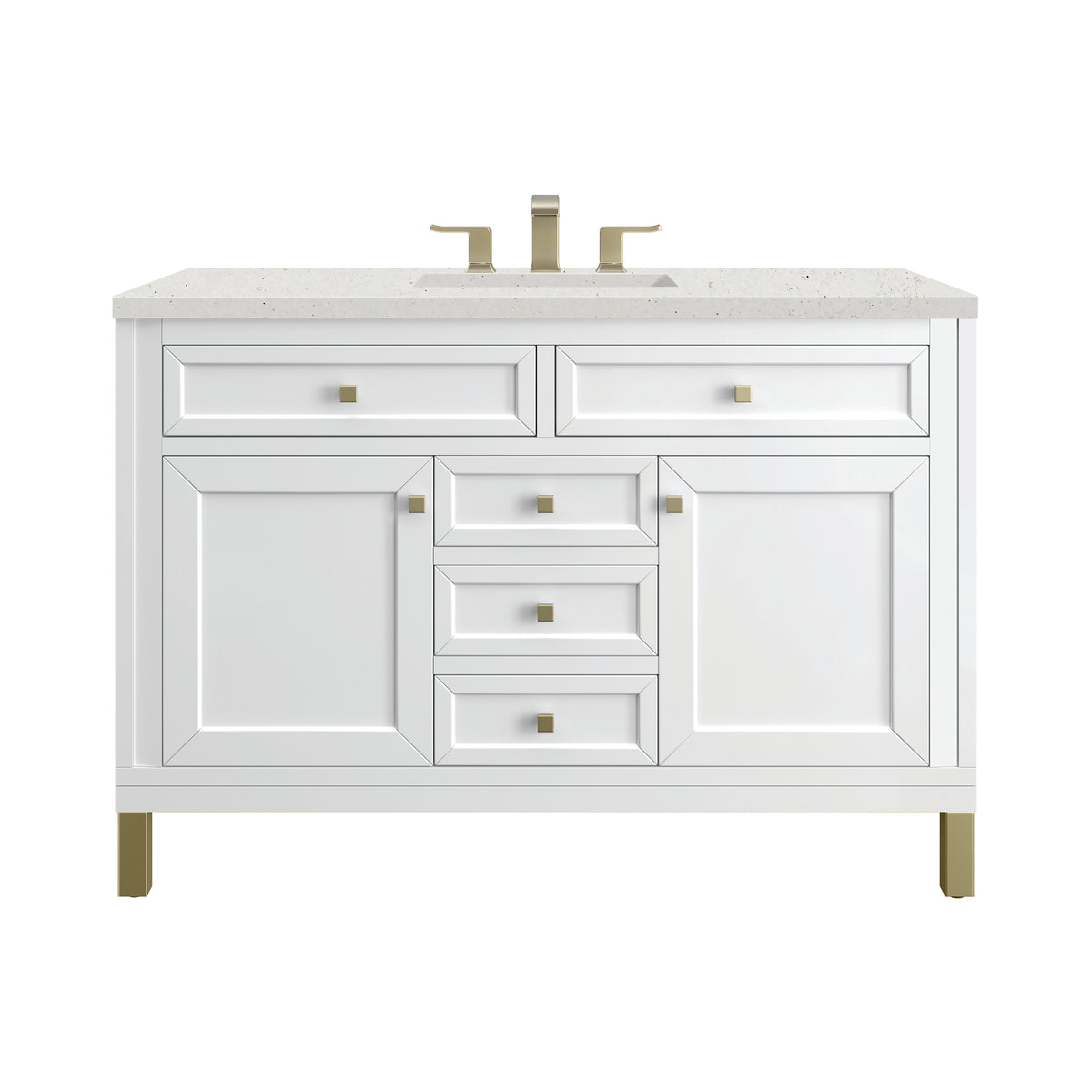 James Martin Chicago 48" Single Bathroom Vanity, Glossy White, view 30