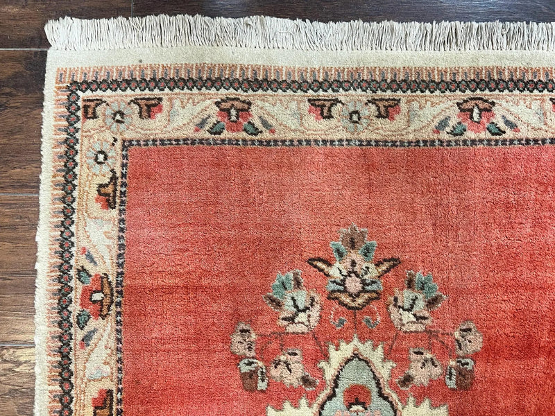 Persian Tabriz Runner Rug 3 x 12, Open Field, Terracotta by Jewel Rugs