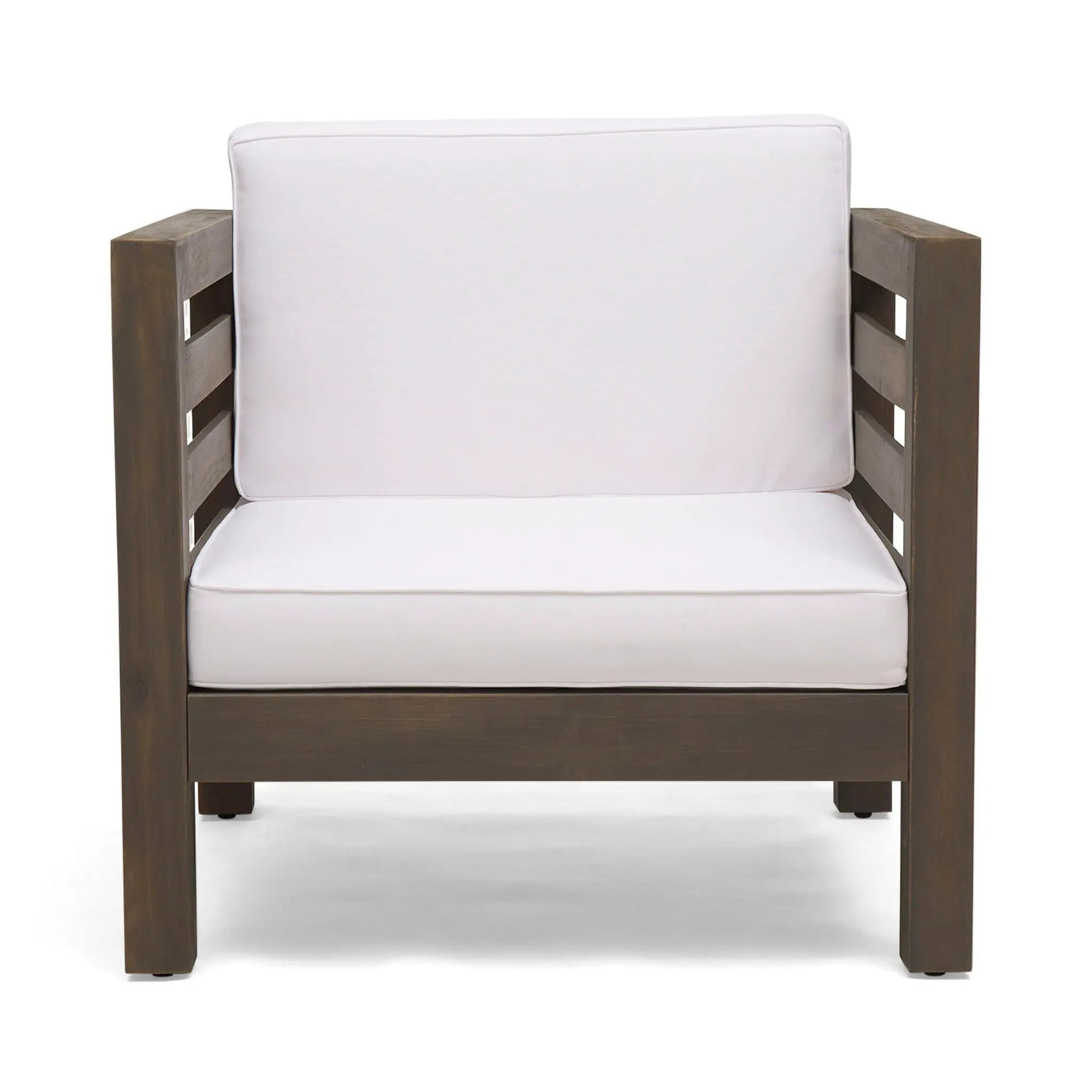 Outdoor Acacia Wood Patio Chair With Fabric Cushion by HouseOfZazla