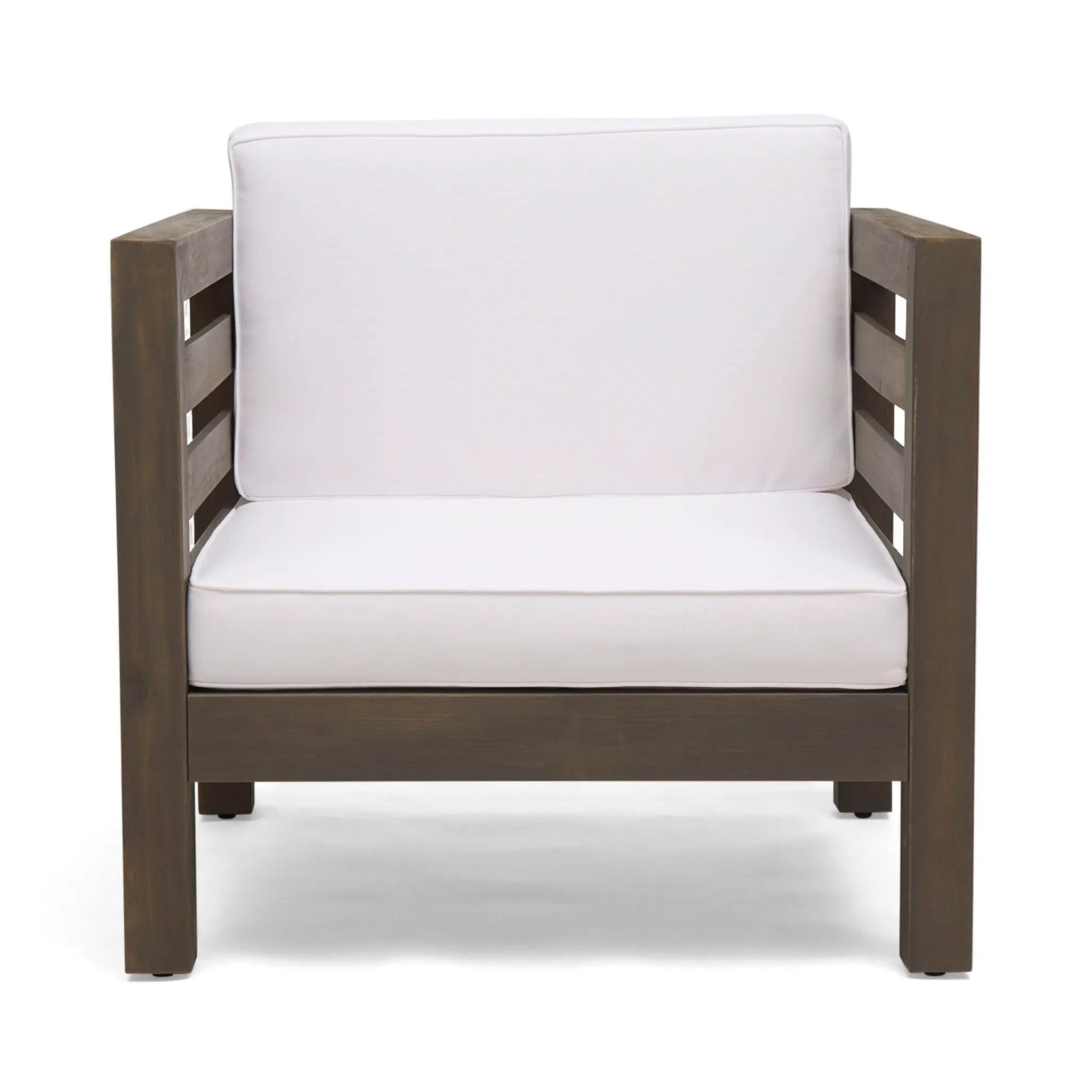 Outdoor Acacia Wood Patio Chair With Fabric Cushion by HouseOfZazla