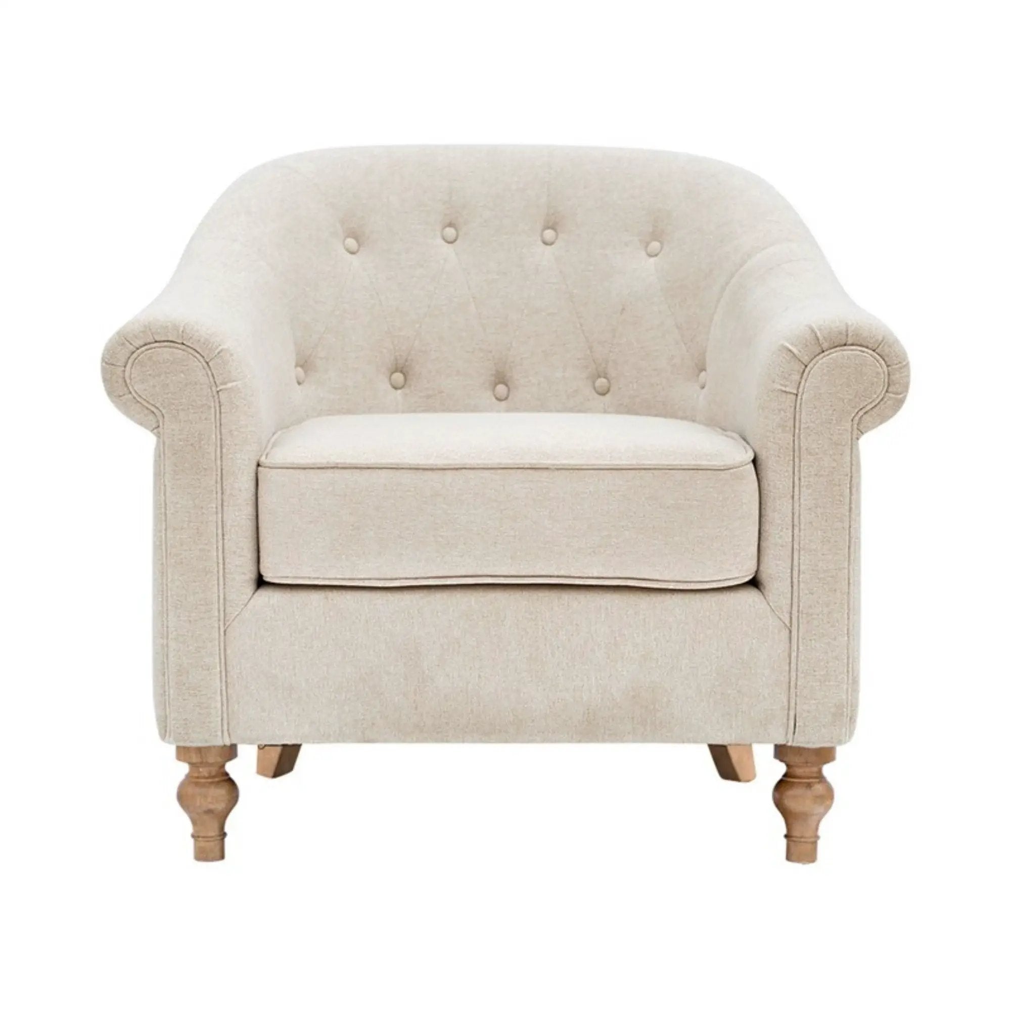 Fayette - Tufted Accent Arm Chair - Cream by Unique Piece Furniture