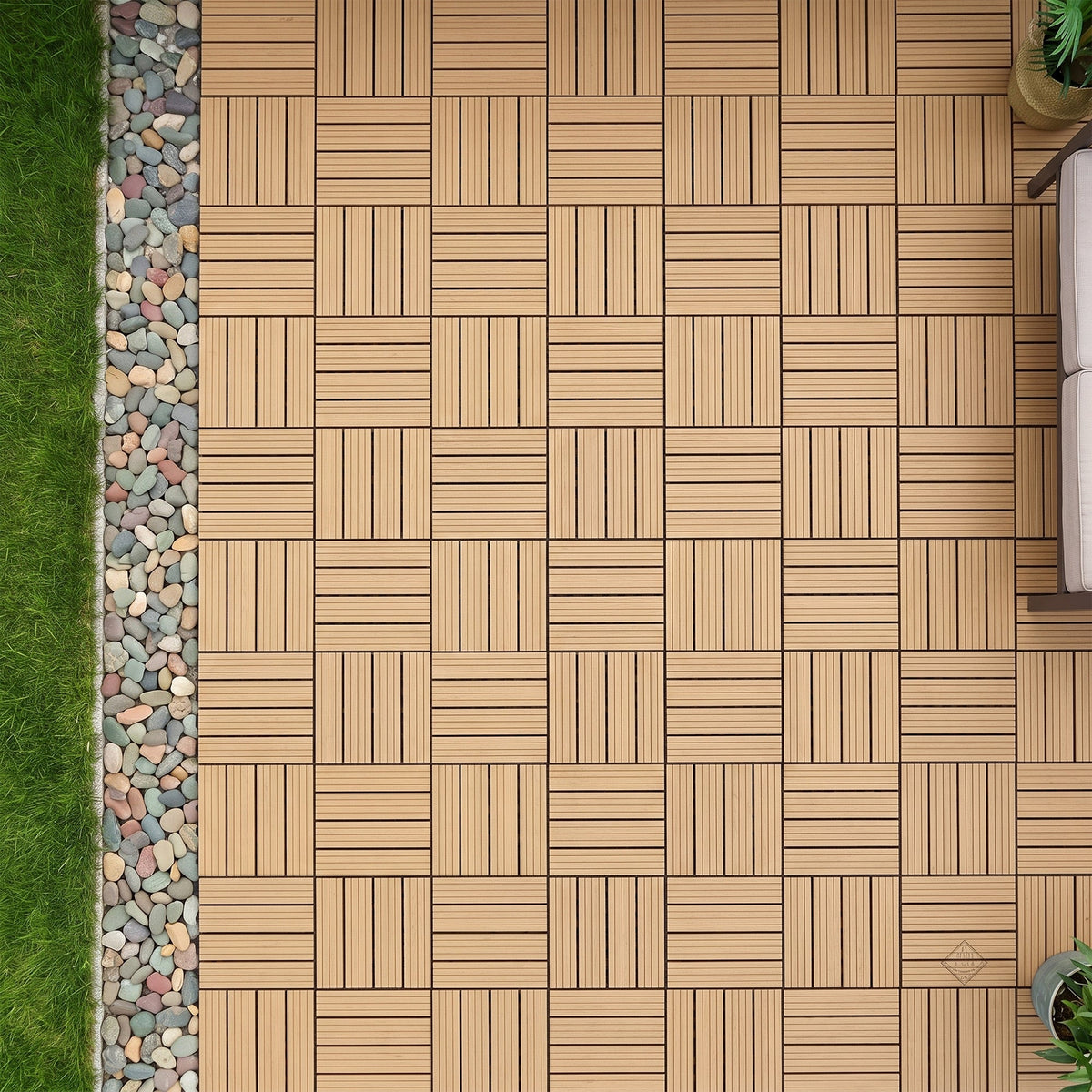 Interlocking WPC Deck Tiles 11.8"x11.8" (25 Pack), photo 2 of 8