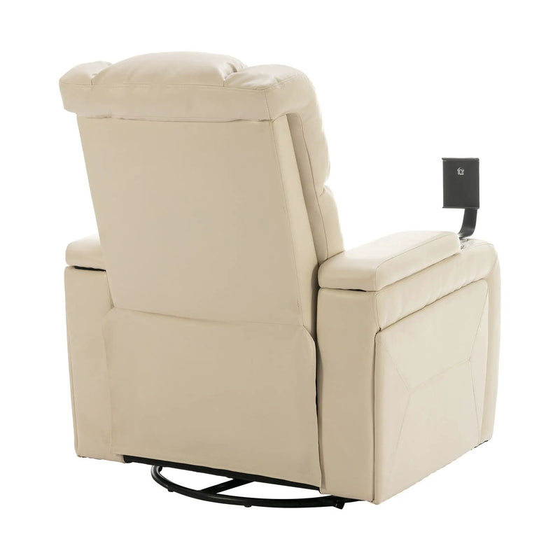 270 Degree Swivel Power Recliner With Tray Table, Phone Holder, Cup Holder, USB Port by HouseOfZazla
