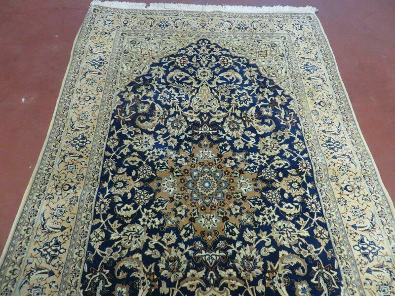 4' X 6' Handmade Ultra Fine India Floral Oriental Wool Silk Rug Hand Knotted by Jewel Rugs
