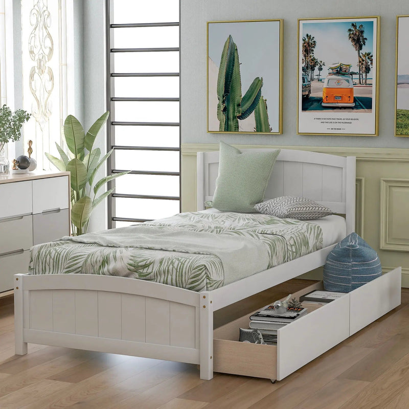 Platform Bed & Headboard, Footboard And Wood Slat Support by Unique Piece Furniture