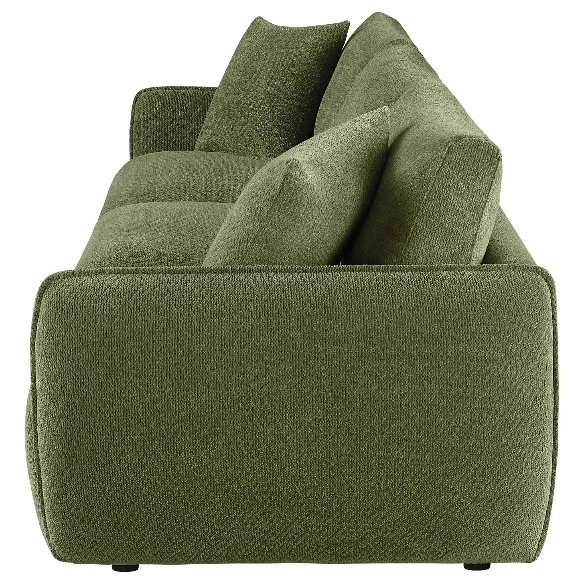 Elysia Chenille Upholstered Modular Lounge Sofa Green by Unique Piece Furniture