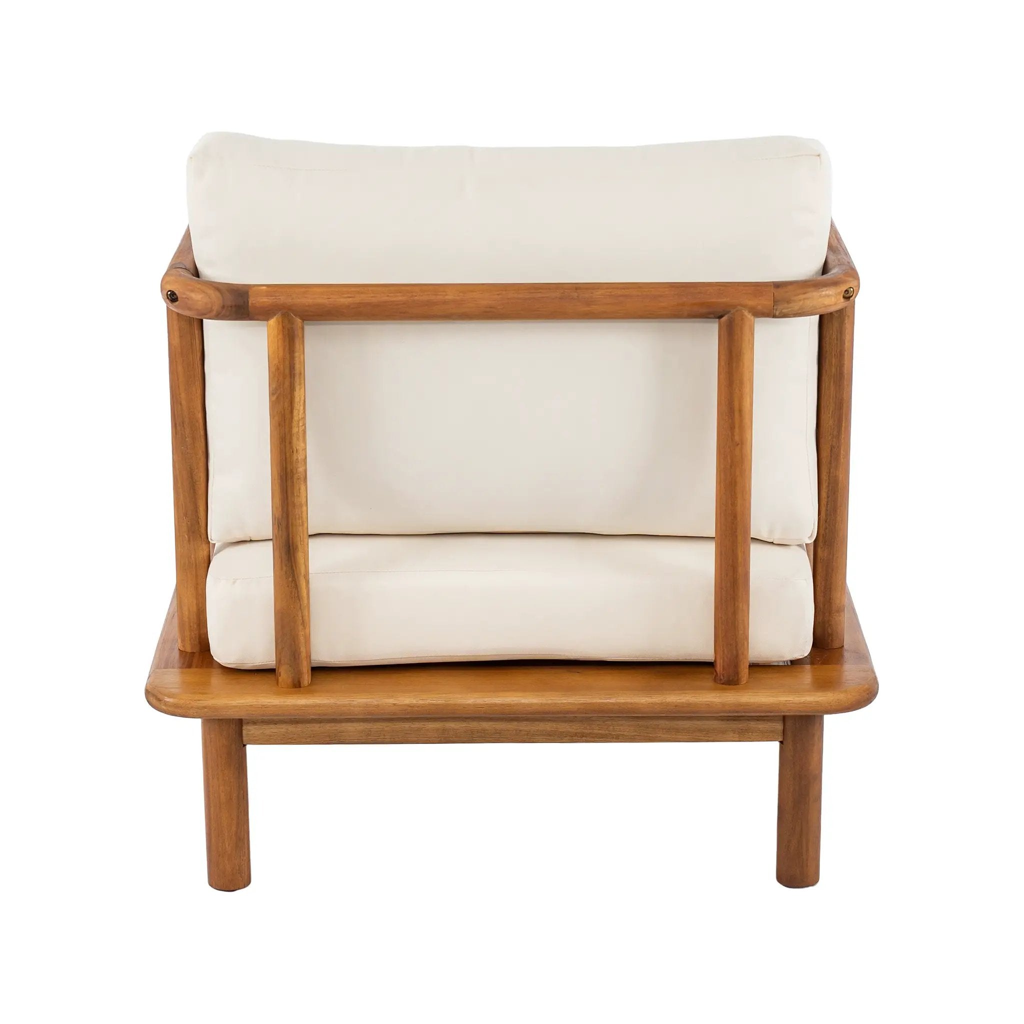 Canape Acacia Club Chair with Cream Cushion Set of 2 by HouseOfZazla