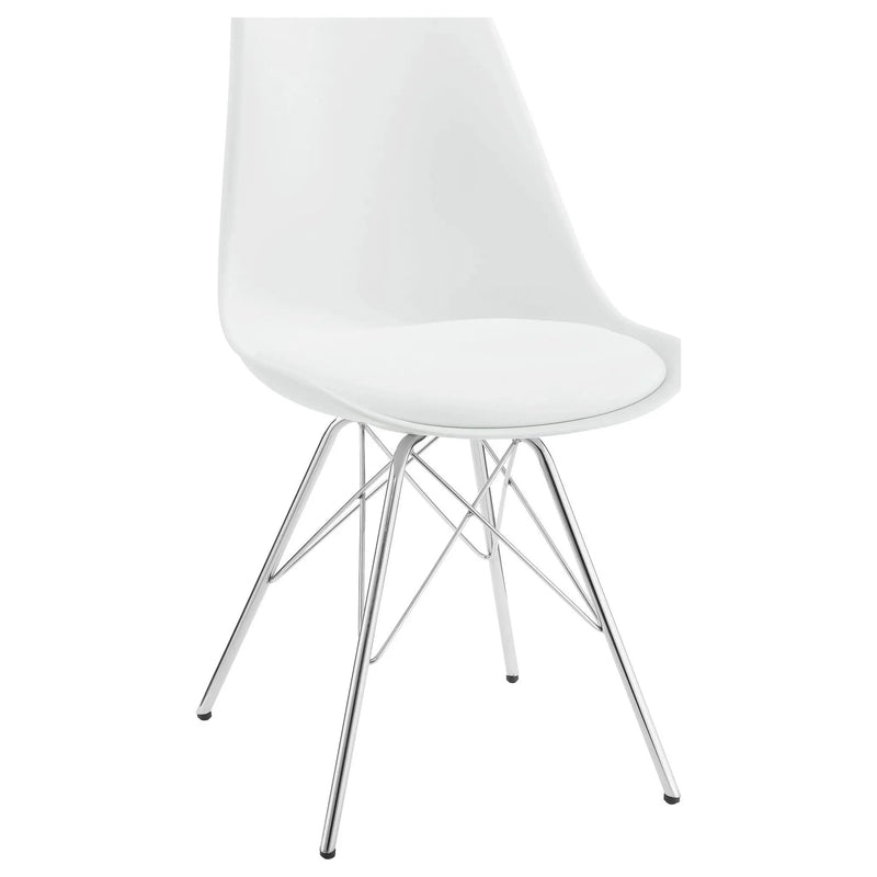 Juniper Polypropylene Dining Side Chair White (Set of 2) by Unique Piece Furniture