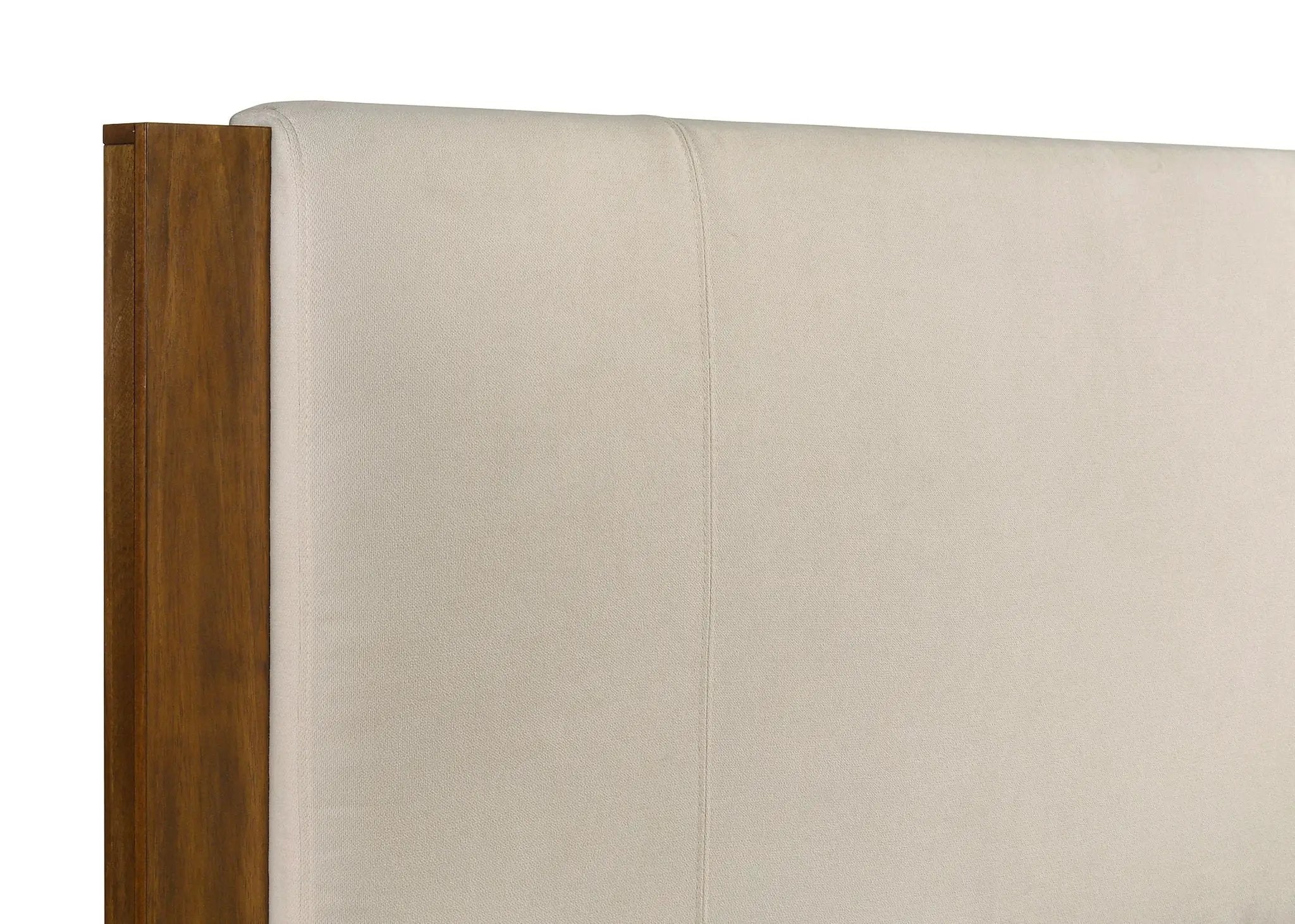 Adderley Queen Wood Panel Bed Cream and Warm Brown by Unique Piece Furniture